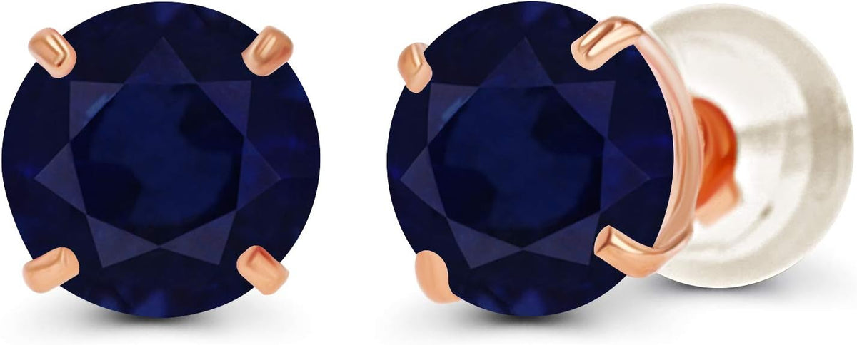 Blue Sapphire Genuine / Rose Gold