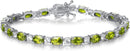 FANCIME Birthstone Bracelets Sterling Silver Tennis Bracelets Charm Fine Jewelry Birthday Gifts for Women 7"