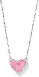 Kendra Scott Ari Heart Adjustable Length Pendant Necklace for Women, Fashion Jewelry