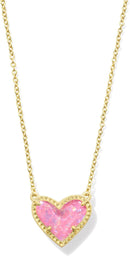 Kendra Scott Ari Heart Adjustable Length Pendant Necklace for Women, Fashion Jewelry