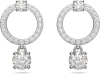 Swarovski Attract Necklace, Earring, and Bracelet Crystal Jewelry Collection, Rhodium Tone Finish
