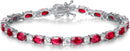 FANCIME Birthstone Bracelets Sterling Silver Tennis Bracelets Charm Fine Jewelry Birthday Gifts for Women 7"