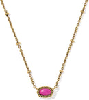 Kendra Scott Mini Elisa 14k Gold-Plated Satellite Short Pendant Necklace, Fashion Jewelry for Women