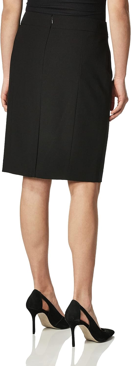Calvin Klein Women's Classic Fit Straight Lux Suit Skirt (Regular and Plus Size)