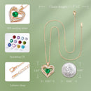 CDE Forever Love Heart Necklaces for Women, Wedding Anniversary, Birthday Mothers Day Gifts for Mom, Mother, Wife, Girlfriend, S925 Silver Jewelry with Birthstone Pendant