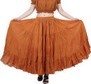Wevez Women's Gypsy 25 Yard Solid Color Cotton Skirt