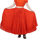 Wevez Women's Gypsy 25 Yard Solid Color Cotton Skirt
