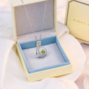 FANCIME Birthstone Necklaces 925 Sterling Silver Moon and Star Pendant Fine Jewelry Birthday Christmas Gifts for Mom Wife Her Daughter, Adjustable Chain 16+2"