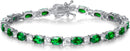 FANCIME Birthstone Bracelets Sterling Silver Tennis Bracelets Charm Fine Jewelry Birthday Gifts for Women 7"