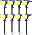 Kaxiida Solar Lights Outdoor Waterproof IP68, 3 Lighting Models Solar Powered Spot Lights Outdoor, 56LED Light Dusk to Dawn for Yard Patio Garden Pathway Landscape Lighting