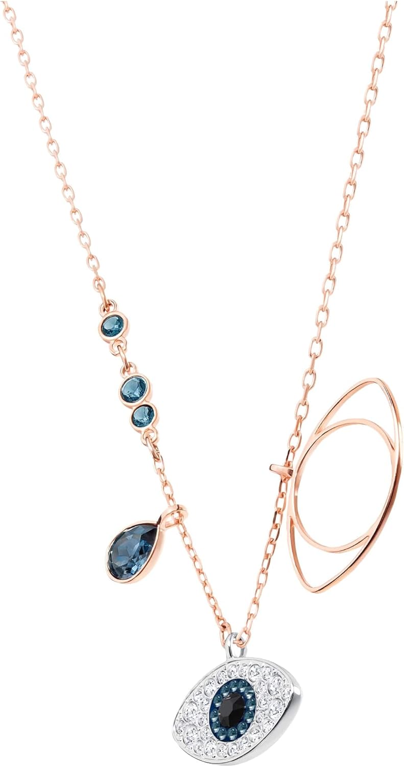 Swarovski Women's Symbolica Evil Eye Pendant Necklace, Blue, Mixed Metal Finish