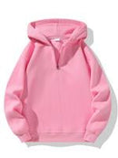 Men's Solid Zip Up Hoodie, Casual Loose Long Sleeve Hooded Sweatshirt for Daily Wear, Men's Clothes for All Seasons