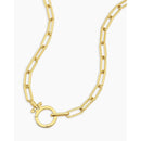 gorjana – Parker Necklace – 18K Gold-Plated Paperclip Chain – Timeless & Customizable Jewelry – Elegant Foundation for Layered Looks