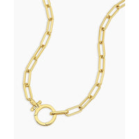 gorjana – Parker Necklace – 18K Gold-Plated Paperclip Chain – Timeless & Customizable Jewelry – Elegant Foundation for Layered Looks