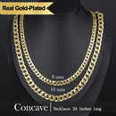 Holylegend 14K Gold-Plated Rope, Cuban, Figaro Set, 24" Length, Necklaces & Bracelet