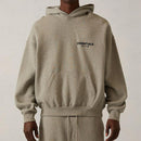 Fear of God Essentials Hoodie Dark Oatmeal Streetwear Graphic Casual Relaxed Cozy Relaxed Man Top Modern Autumn Basic Comfort Sweatshirt Long Sleeve Menswear Oversized Stylish Pullover