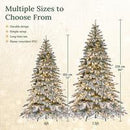 【Led Light】Yaheetech Pre-lit Artificial Christmas Tree with Incandescent Warm White Lights, Snow Flocked Full Prelighted Xmas Tree Foldable Stand Decor Decoration Ornaments