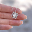To My Beautiful Granddaughter - Always Be Brave And Be Strong - Love Knot Necklaces