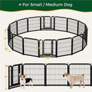 Dog Playpen 6/8/12/16 Panels Metal Pet Playpen, Outdoor Indoor Dog Exercise Barrier Fence, 24/32/40/47 inch