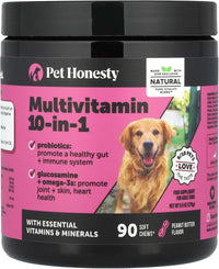 Dog Multivitamin - 10 in 1 Dog Vitamins for Health & Heart - Omega Fish Oil, Glucosamine & Probiotics - Dog Vitamins and Supplements for Skin and Coat (Chicken 180 ct)