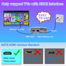 TV Game Console Built in 100+ Gam ES, Video Game Machine with 2.4G Wireless Gamepad Somatosensory Control, USB Plug and Play, Kid & Adult Interactive& Puzzle Games,Grey