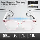 AI Smart Glasses with Chat GPT,Bluetooth Glasses with 150+ Translation,Smart Glasses for Men&Women,Multifunctional Bluetooth Glasses for Men（White） (White)