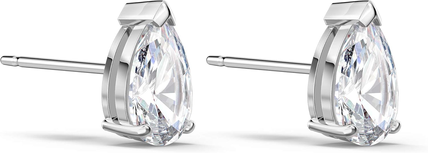 Swarovski Attract Pear Jewelry Collection, Rhodium Finish, Clear Crystals