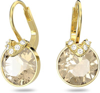 Swarovski Bella V Crystal Earrings, Grey, Yellow, Clear, Rose Color Crystals, Part of the Swarovski Bella V Collection