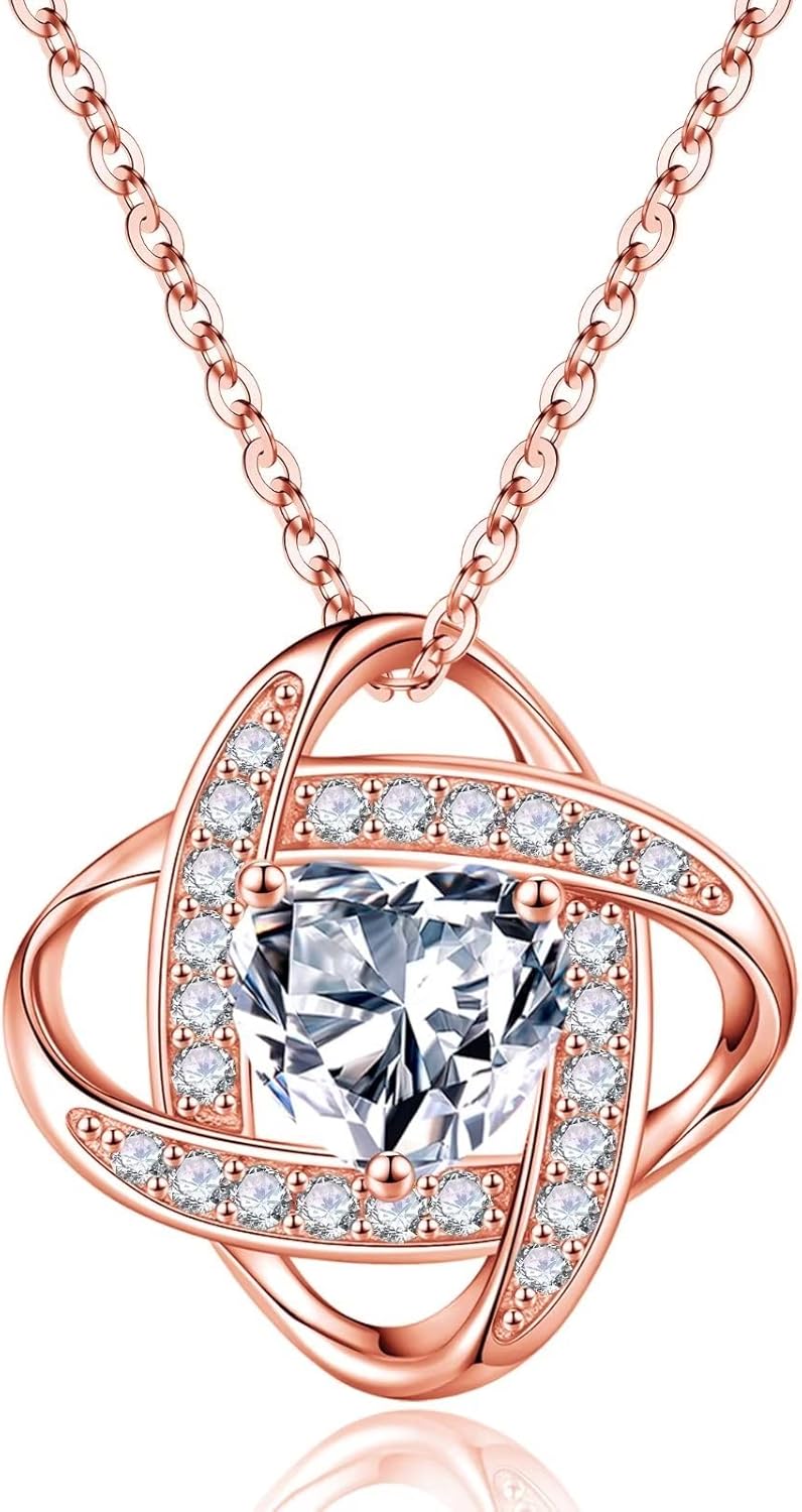 04-Apr-Natural White Topaz / Rose Gold Plated