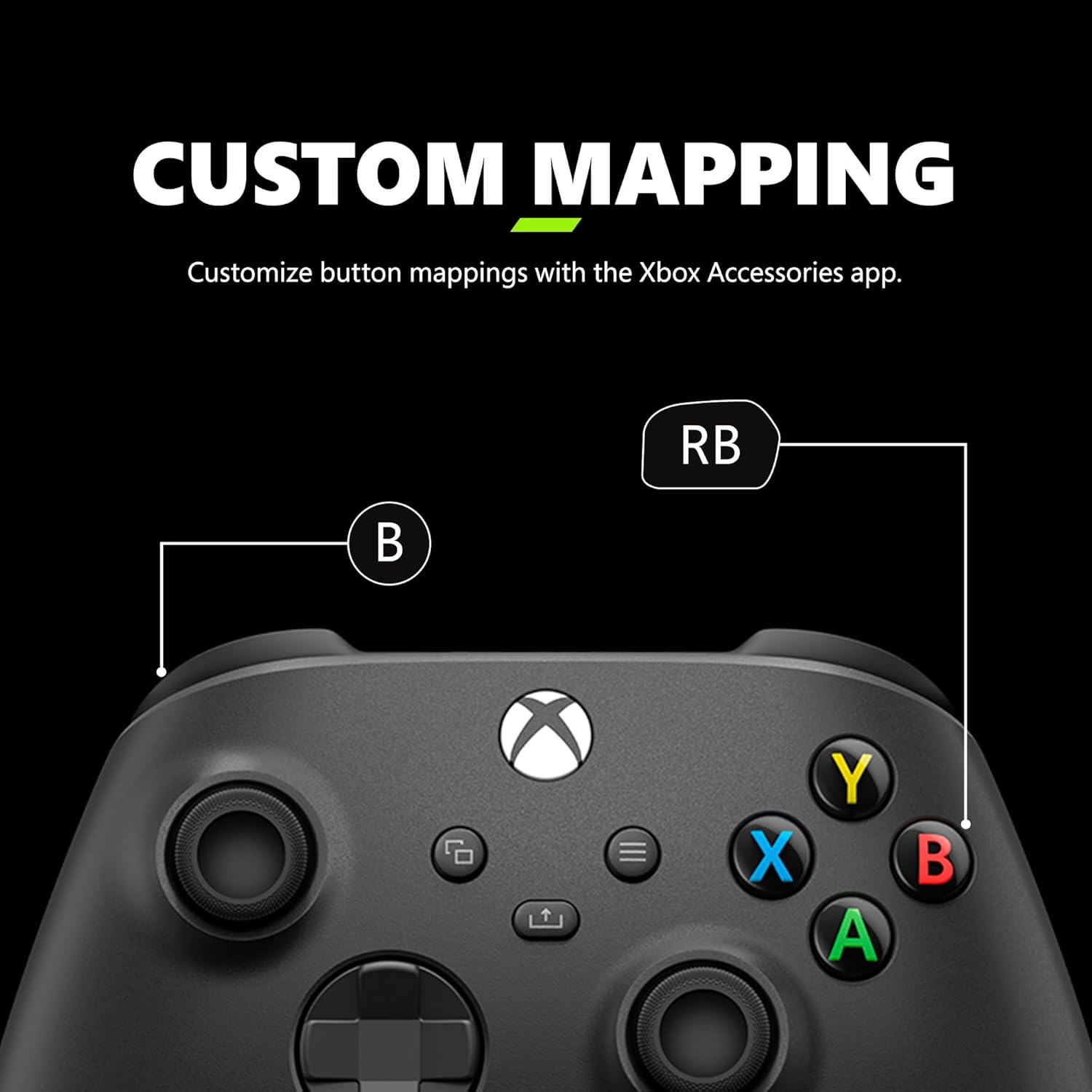 Xbox Core Wireless Gaming Controller + USB-C® Cable – Carbon Black Series X|S, One, Windows PC, Android, and iOS
