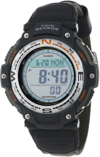 Casio SGW100 Series | Digital Watch & Compass | 200M WR | 100 SEC Stopwatch | Twin Sensor for Direction & Temperature | Low Temp Resistant | World Time | Auto Calendar | Multi Alarm