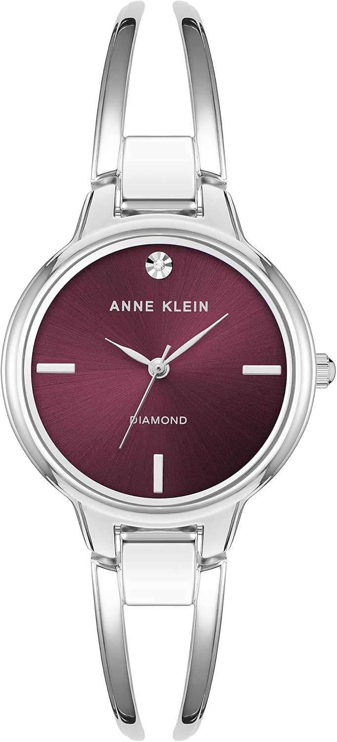 Anne Klein Women's Genuine Diamond Dial Bangle Watch