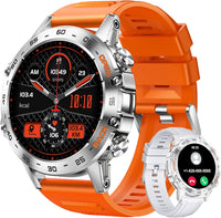 Military Smart Watch for Men(Answer/Dial Calls),100 Sports Modes, 5ATM Waterproof Fitness Watch with Heart Rate/SpO2/Blood Pressure for Android and iOS,1.39''HD DIY Screen Smartwatch Black