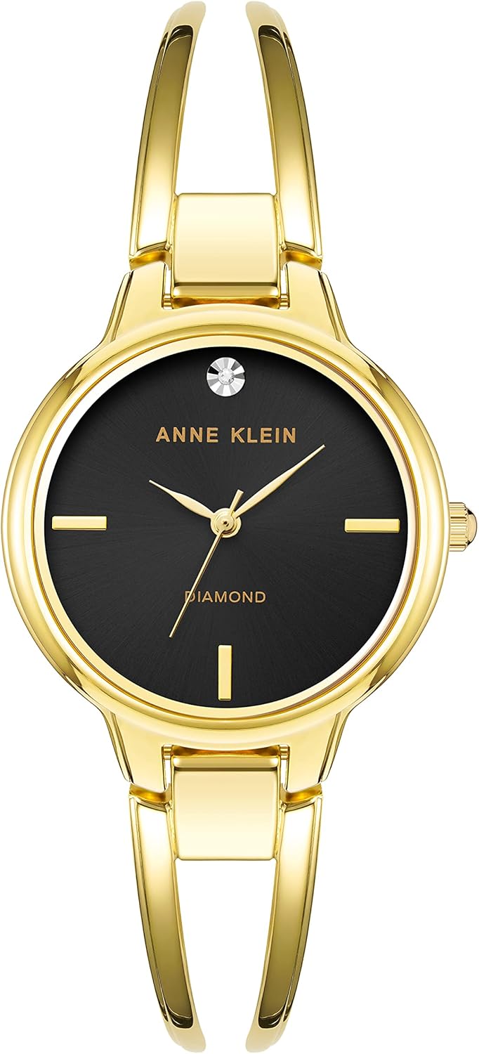Anne Klein Women's Genuine Diamond Dial Bangle Watch
