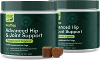 Wuffes Advanced Dog Hip and Joint Supplement with Glucosamine, Chondroitin, Omega 3, MSM, and Green Lipped Mussel, 30 Pork Flavored Chews for Large Dog Breeds