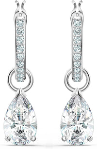 Swarovski Attract Necklace, Earring, and Bracelet Crystal Jewelry Collection, Rhodium Tone Finish