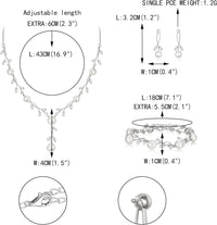EVER FAITH Wedding Pearl Jewelry for Bride CZ Crystal Simulated Pearls Floral Vine Filigree Bridal Necklace Earrings Set