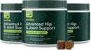 Wuffes Advanced Dog Hip and Joint Supplement with Glucosamine, Chondroitin, Omega 3, MSM, and Green Lipped Mussel, 30 Pork Flavored Chews for Large Dog Breeds
