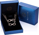 Billie Bijoux 925 Sterling Silver Necklace Bracelet Jewelry Sets Infinity Love Jewelry Sets White Gold Plated Women Necklace Gifts for Women