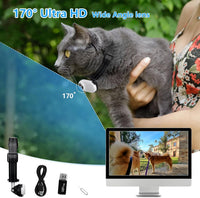 ehomful HD 1080P Cat Camera Collar with Video Record Wireless Mini Sport cam,Small Action Cameras,Body Camera for Pet Supplies/Stuff,Outdoor/Inoor Birthday Gift No WiFi