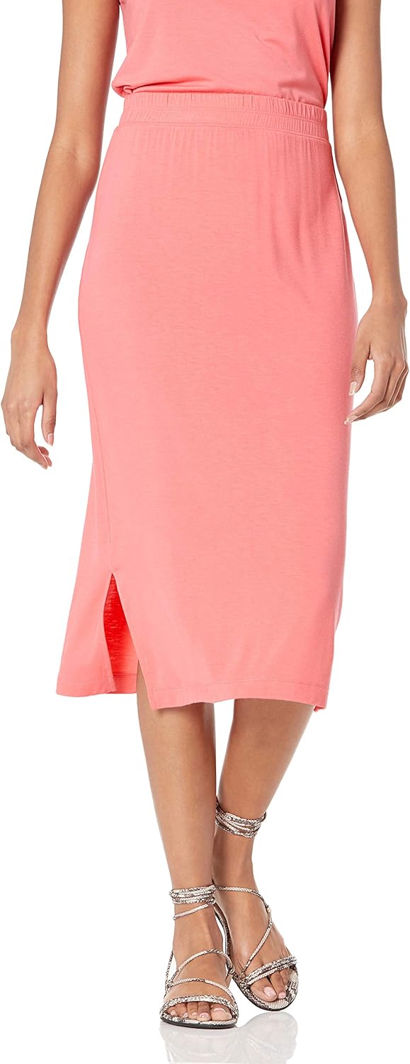 Amazon Essentials Women's Pull-On Knit Midi Skirt (Available in Plus Size)