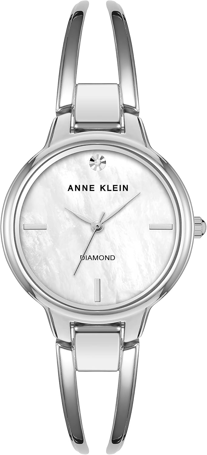 Anne Klein Women's Genuine Diamond Dial Bangle Watch