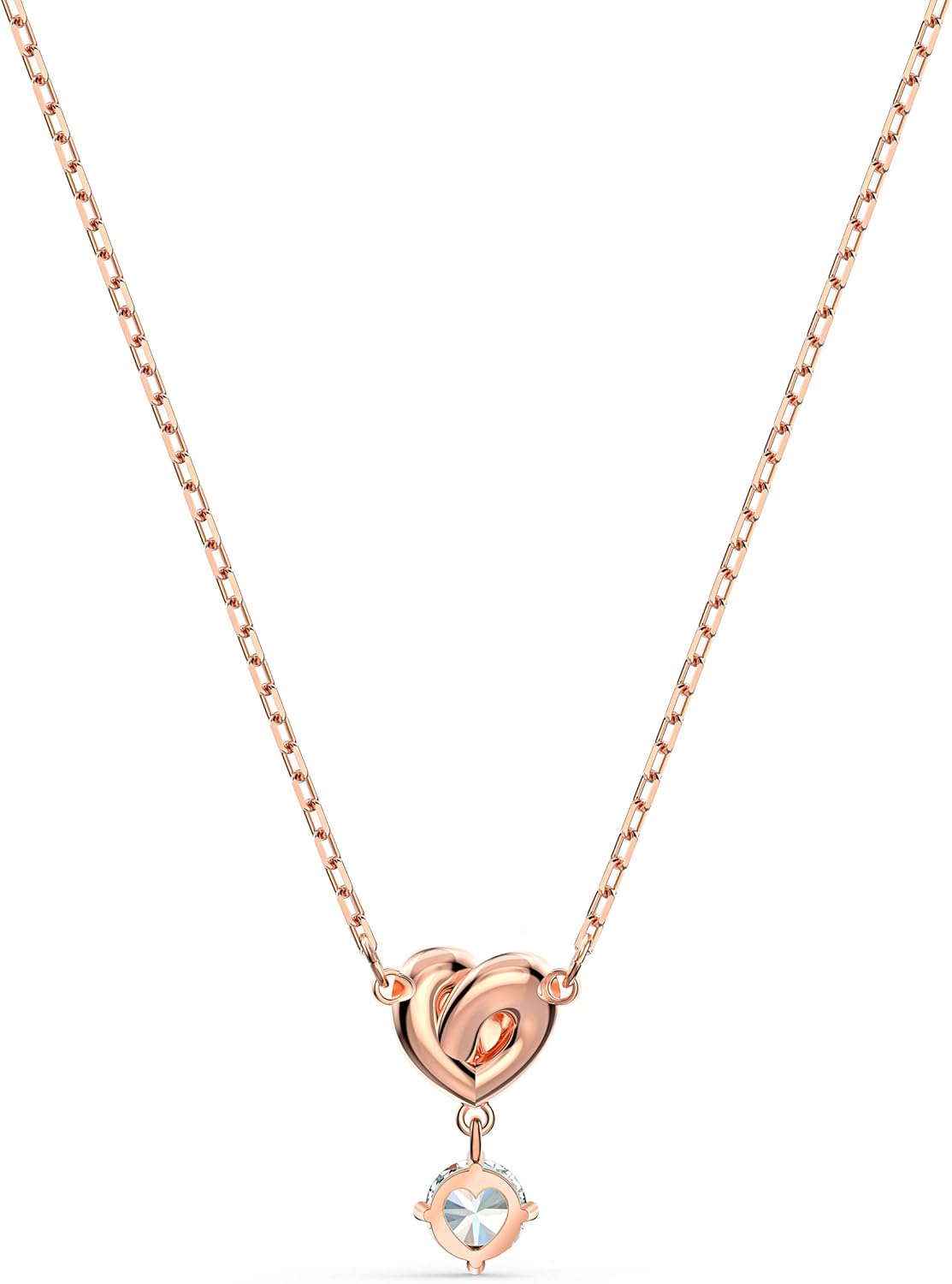 SWAROVSKI Lifelong Heart Necklace, Earrings, and Bracelet Crystal Jewelry Collection, Rose Gold & Rhodium Tone Finish