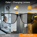 Ai Translation Smart Glasses with Chat GPT Bluetooth for Men Women with 140 Language Color-Change Lens Clear Headphone with Speaker Sunglasses,Travel Meeting Trade Business