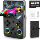 RG36PRO Retro Handheld Game Console - with Open Source System,3.5" IPS Screen,Support 30,000+ Classic Games,64G TF Card, Portable Gaming Player for Travel,Gift for Teen or Partner -Black