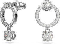 Swarovski Attract Necklace, Earring, and Bracelet Crystal Jewelry Collection, Rhodium Tone Finish