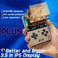 Miyoo Mini Plus OnionOS Handheld Game Console 3.5-inch 640*480 Screen 3000mAh Miyoo-mini+ with Portable Case Retro Gray