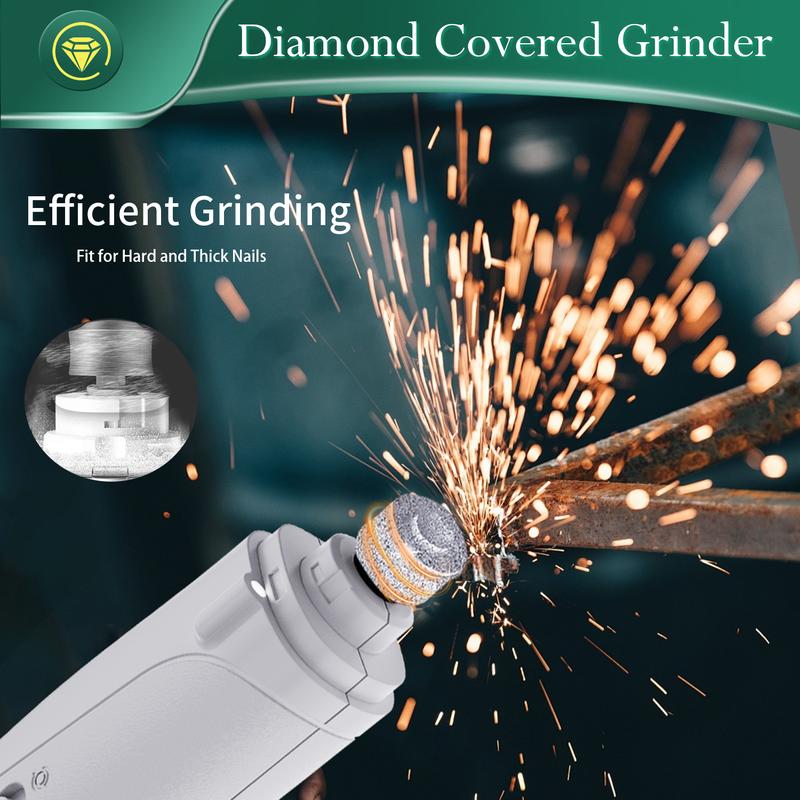 2-in-1 pet nail clipper and grinder, dog nail clipper trimmer, ultra quiet electric nail set, rechargeable, suitable for trimming toes and claws of dogs and cats of all sizes