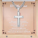 925 Sterling Silver Cross Necklace for Men Women, 5mm 316L Stainless Steel Diamond-Cut Durable Figaro Link Chain or Cuban Link Curb Chain for Men, Mens Silver Crucifix Cross Pendant Necklaces Jewelry 16-30 Inches