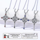 DRINSPER Saint Benedict Cross Necklace 925 Sterling Silver San Benito Pendant Necklace, Pardon Crucifix Necklace, Religious Jewelry for Men Women